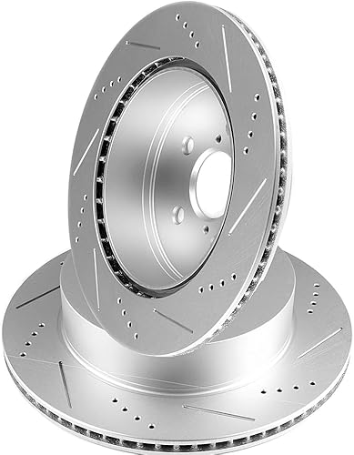 Miniatura 263 de SCITOO Juego de 2 frenos de freno ranurados traseros para Chrysler Town & Country, 08-16 para Dodge Grand Caravan, 09-13 para Dodge Journey, 12-15