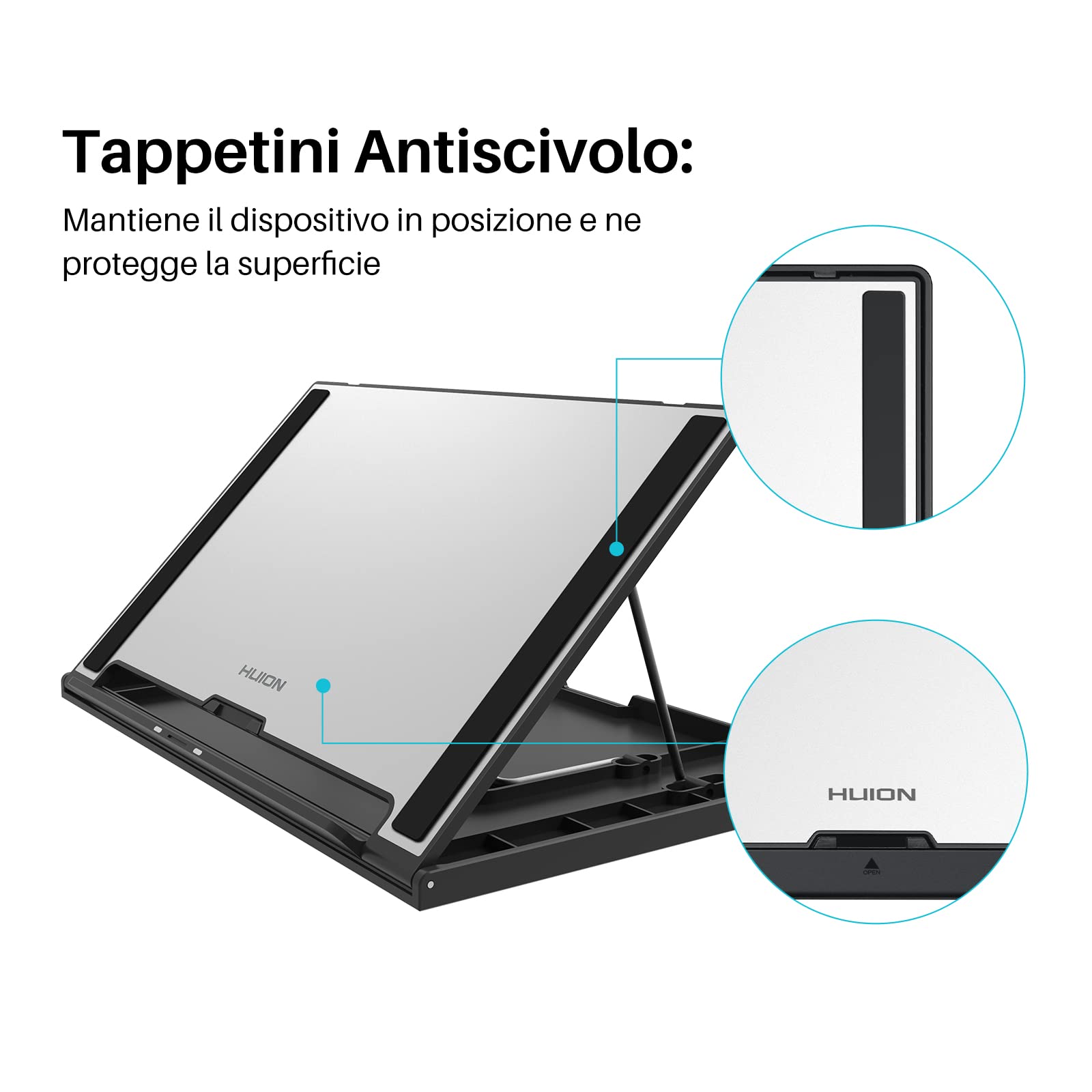 HUION ST300 Supporto Regolabile Compatibile con Kamvas Pro 12, Kamvas Pro 13, Kamvas 13
