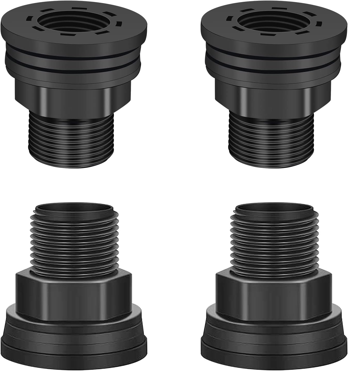 Bulkhead Fitting FVIEXE 10PCS 1 Inch PVC , Double Threaded Bulkhead ...