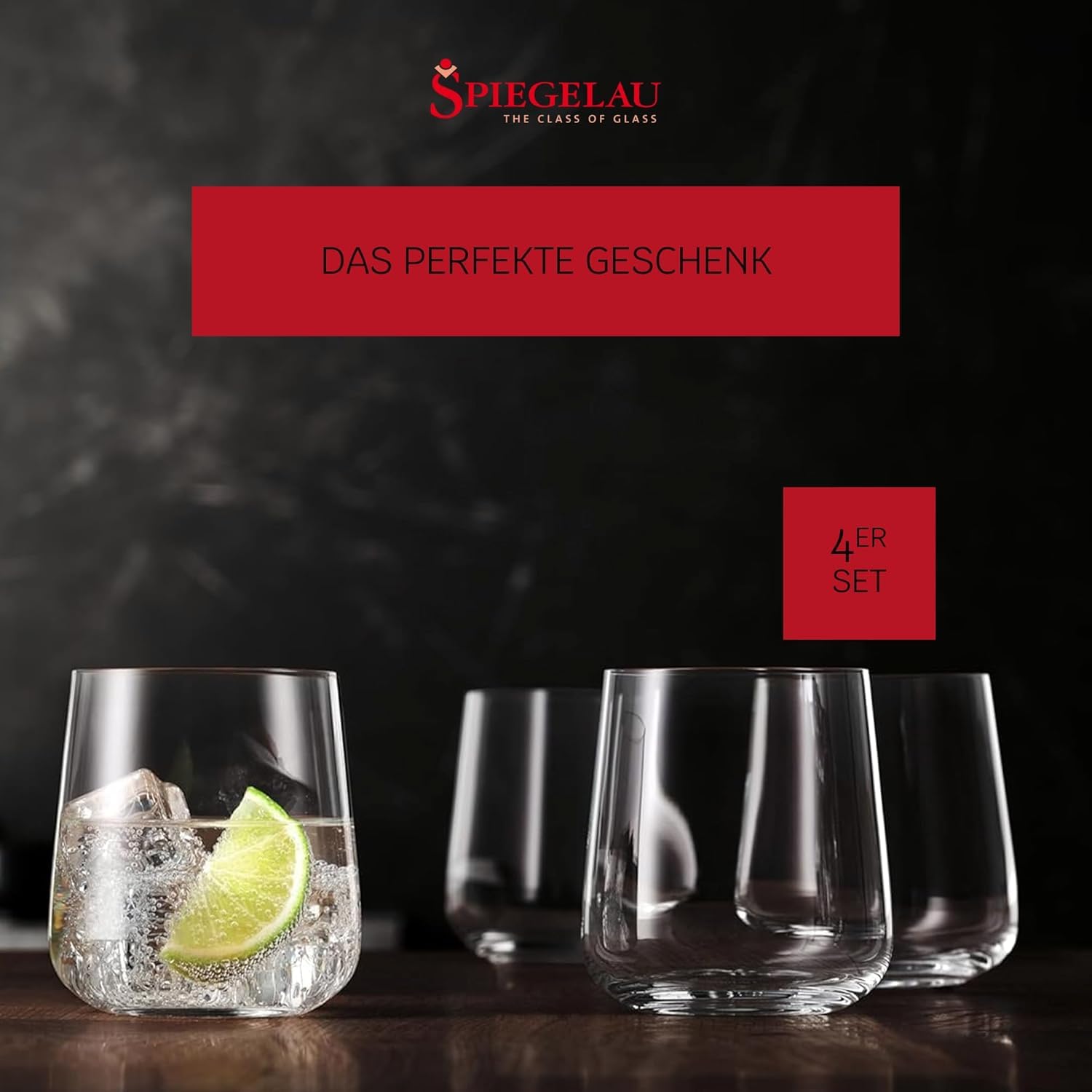 Spiegelau Gläser Set 340 ml, 12 Stück, Style, 4670184, Trinkgläser aus Kristallglas, Wassergläser spülmaschinenfest