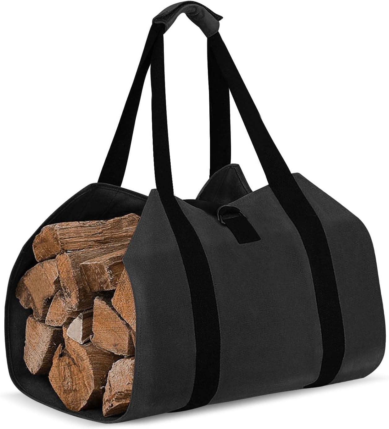 Bolsa para Leña Impermeable y Plegable, Gran Capacidad para Transporte y Almacenamiento de Troncos, para Chimenea, Estufa de Leña, Interior, Exterior, Fogatas y Acampada