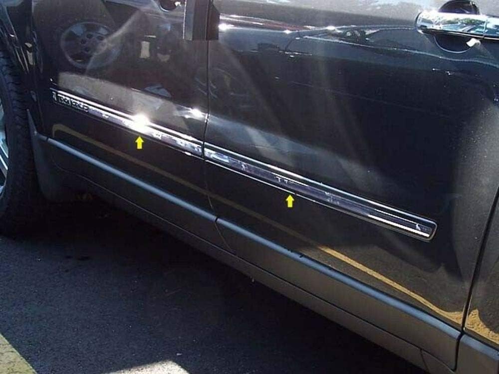 QAA is Compatible with 2009-2017 Chevrolet Traverse 4 Piece Stainless Rocker Panel Trim, Insert Kit, 0.75" Width, Cut Short on molding, to Allow Fitment for GM & Traverse Logo TH49165