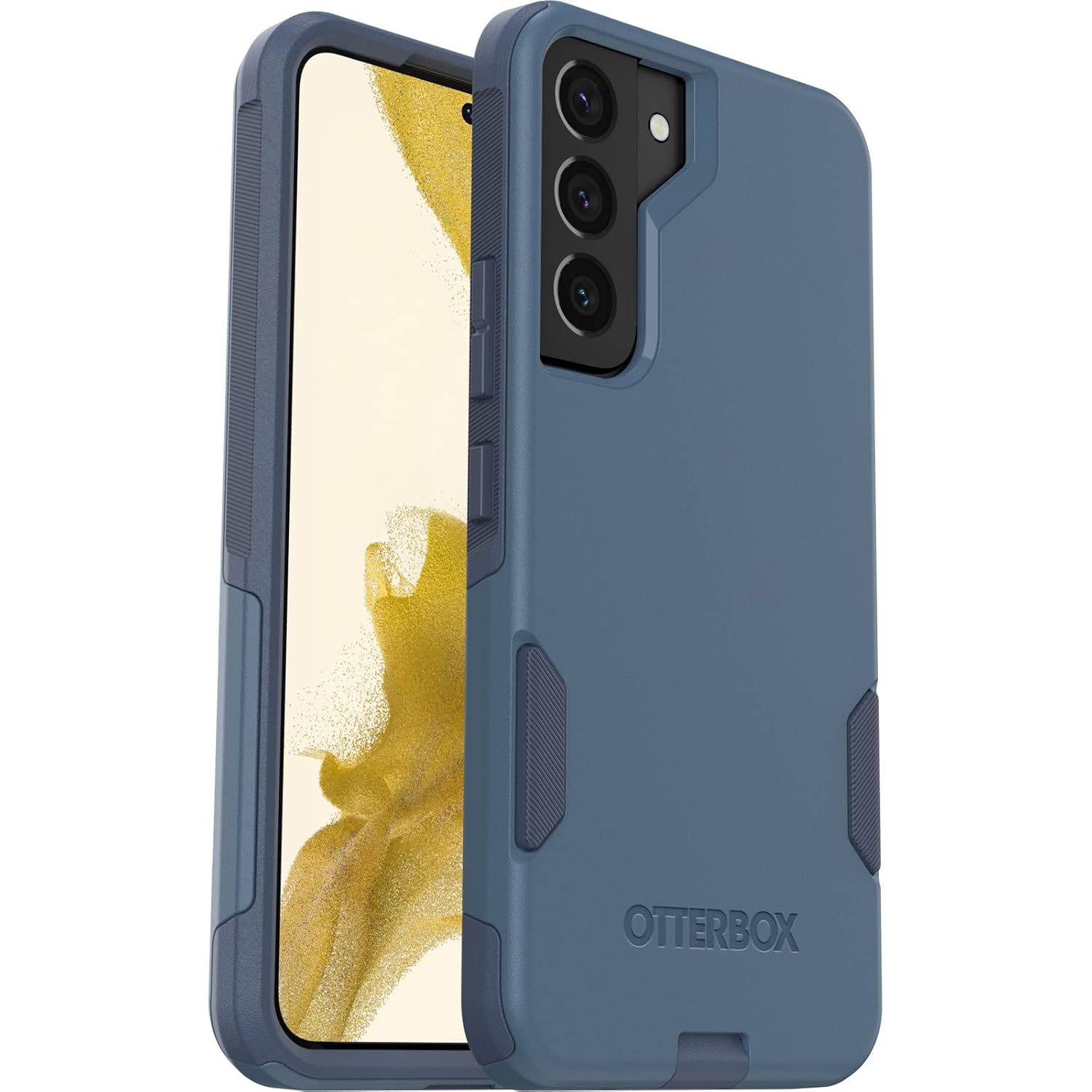 OtterBox Galaxy S22 Commuter Series Case - Rock Skip Way Slim Tough Pocket-Friendly with Port Protection Blue