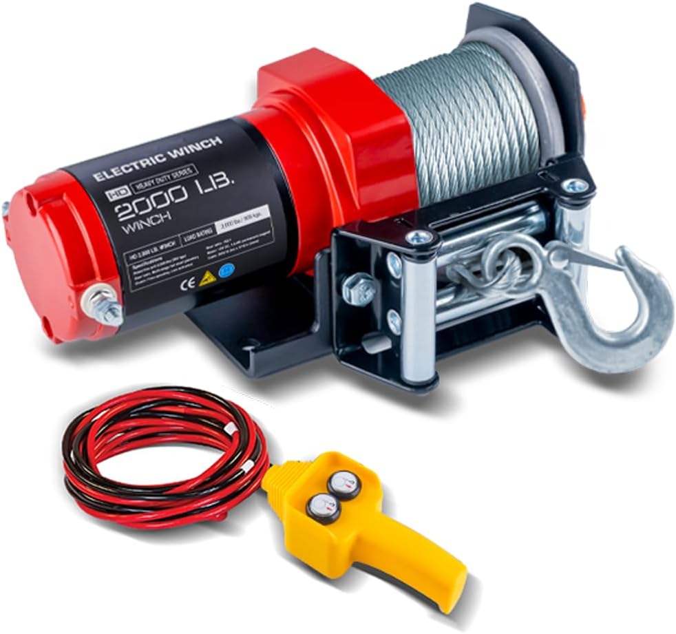 RUGCEL 2000-lb. ATV/UTV Electric Winch