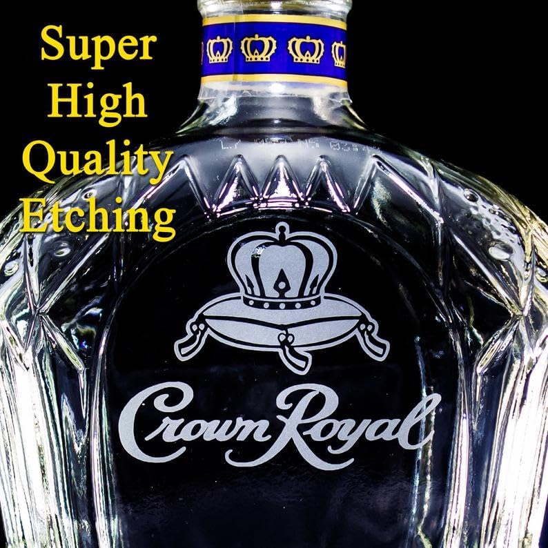 Compatible replacement for Crown Royal Whisky Personalized Engraved EMPTY Bottle/Decanter