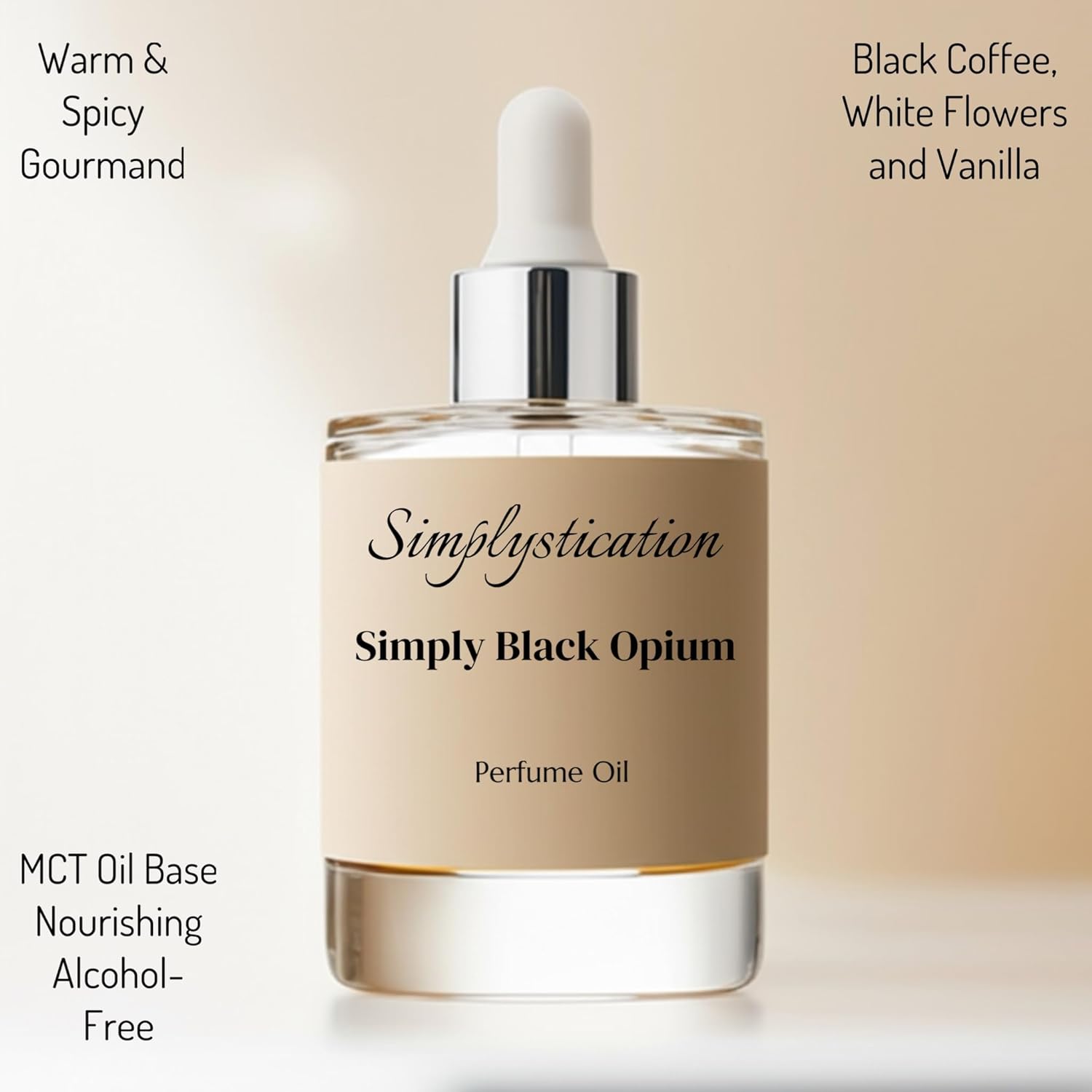 Concentrated Perfume Oil - Inspired by Y S.L's B.lack O.pium - Alcohol-Free - Eau de Parfum for Women – Long-Lasting fragrance – 1 oz (30 ml)