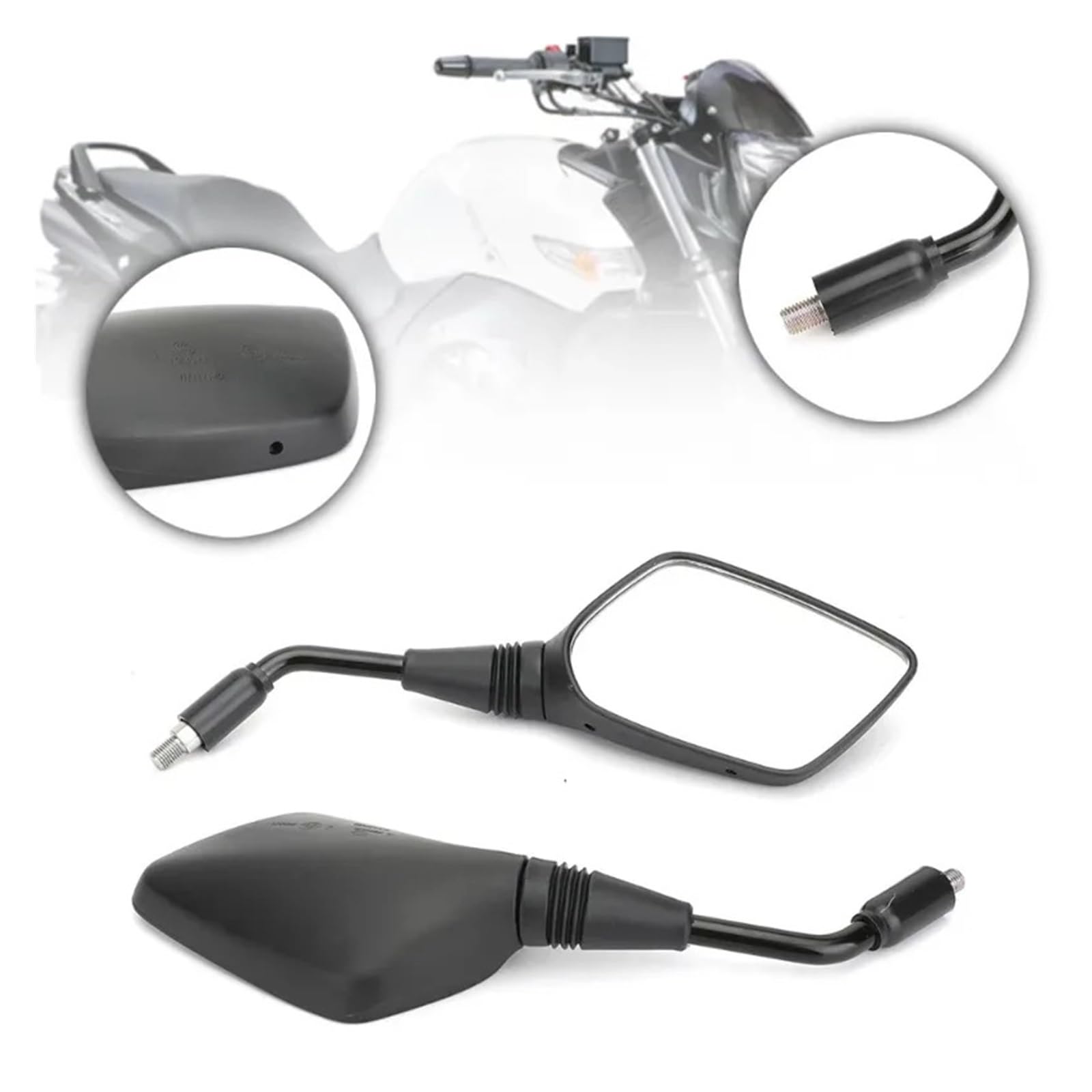 Specchietti Retrovisori Laterali Neri | Modelli applicabili: GW250 GW 250 DL250 DL650 V-Strom Vstrom DL 650