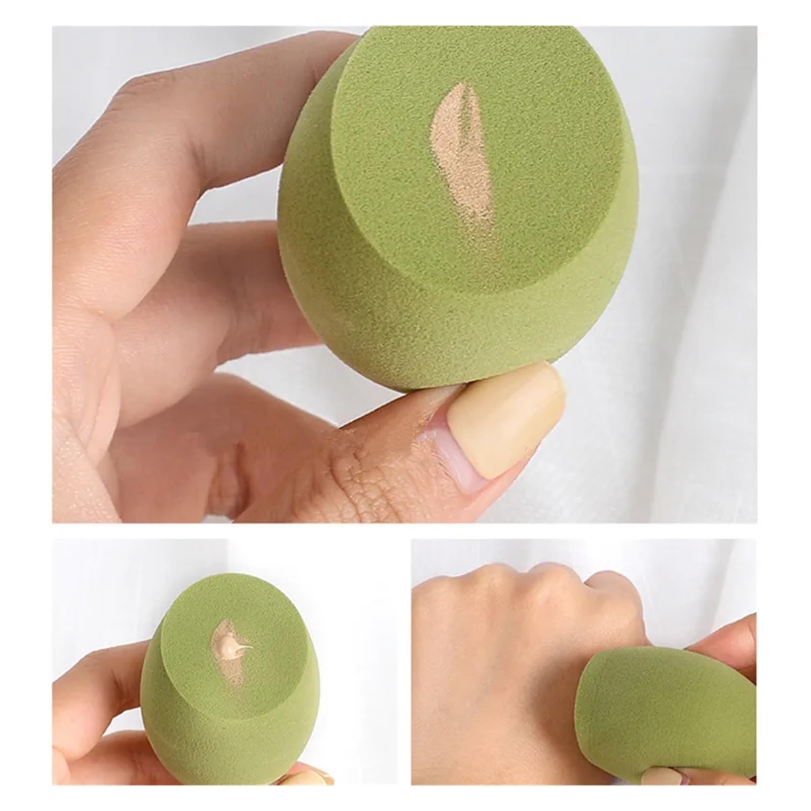 1/4/8 stücke Make-Up Schwamm Mixer Schönheit Ei Schlag Kosmetische Weiche Foundation Schwämme Pulver Schlag Weiblichen Make-Up Zubehör schönheit Zu (Color : 8pc-yellow)