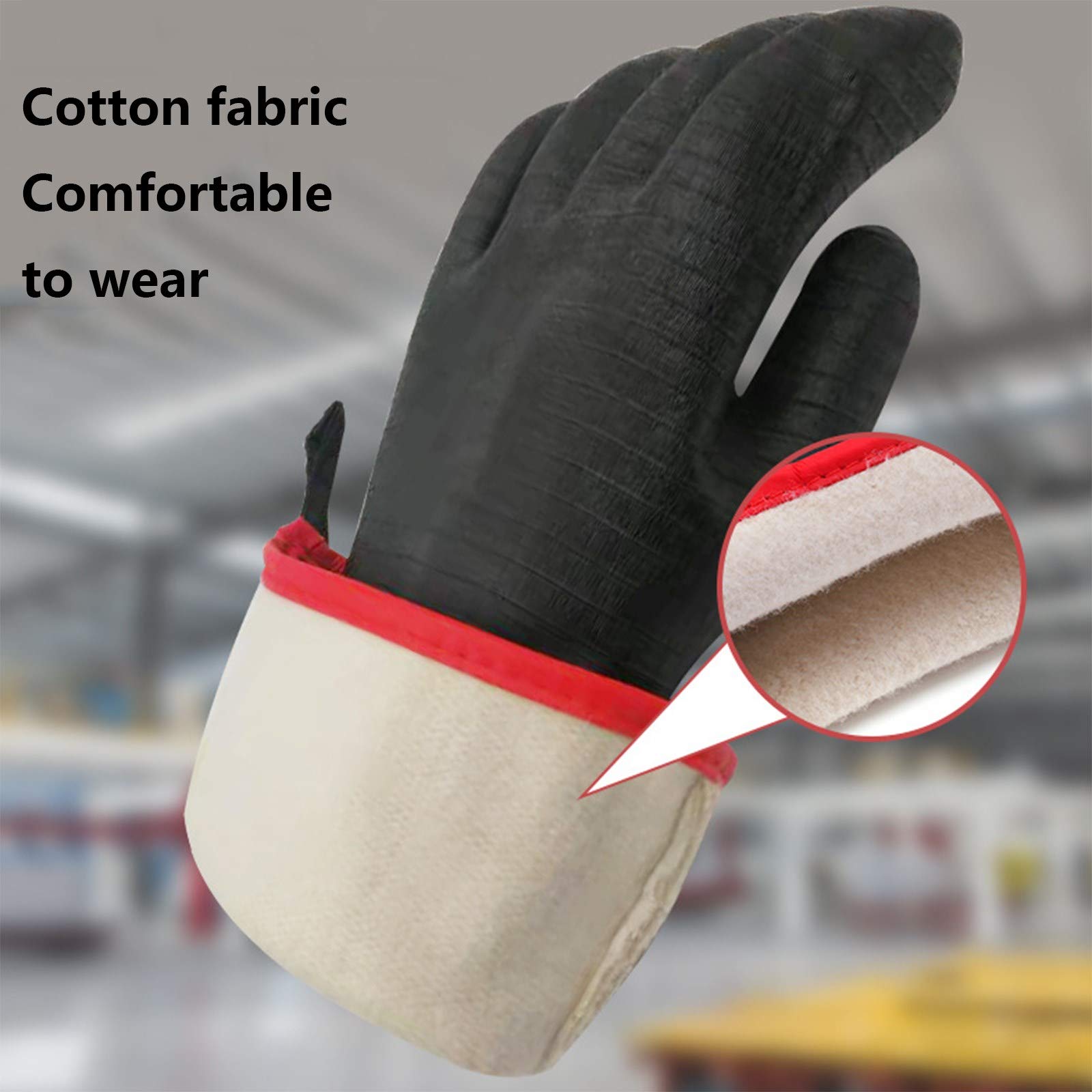 Guanti da barbecue, resistenti al calore (fino a 500 °C), ignifughi, impermeabili, antiscivolo, accessori per grigliare18 inches