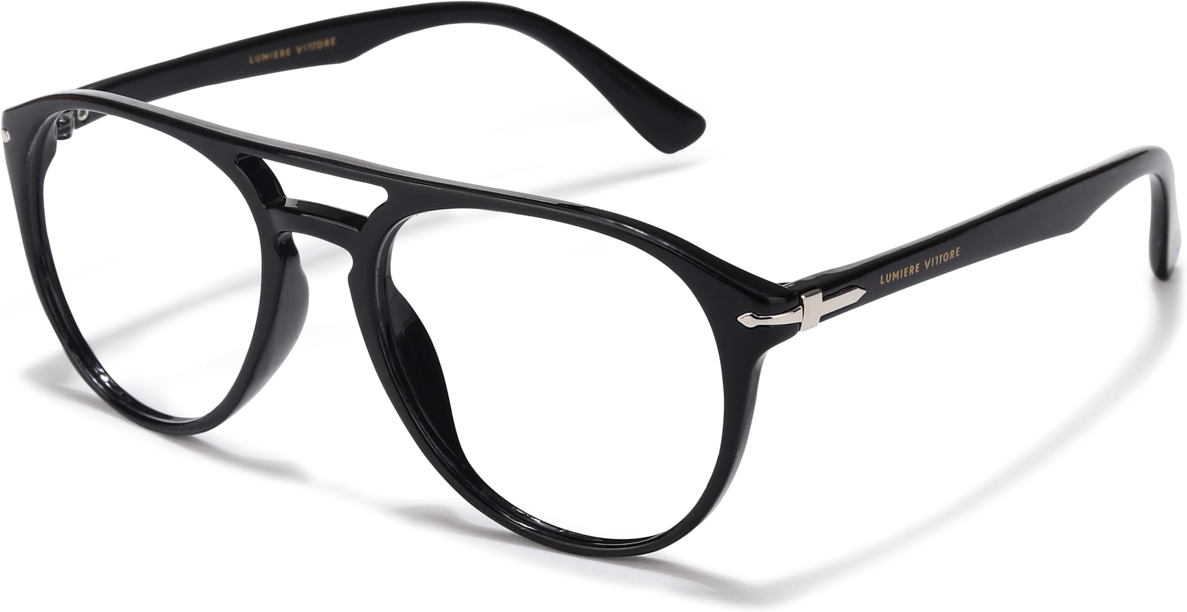 Money Heist Professor Eyeglass ARC Glass Blue Light Blocking Coating Glasses for Men Women Retro Aviator Computer Eyewear Acetate Italic Frame (Black).