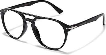 Money Heist Professor Glasses, The OG Aviator Black Frame With Blue light Blocking Zero Power Computer Glasses, Medium 52mm