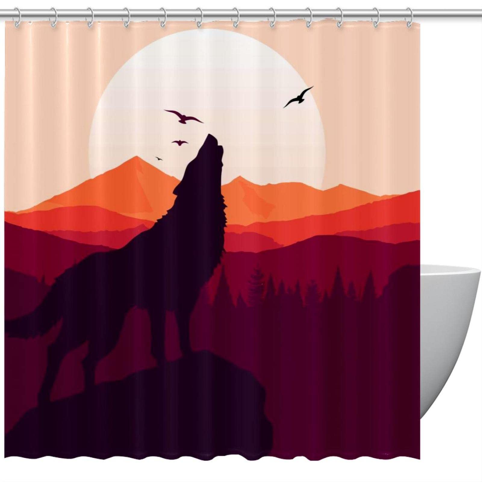 Rideaux de douche Wolf pour salle de bain familiale et baignoires