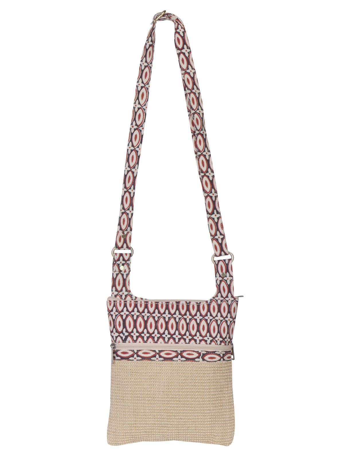 Jute Cottage Eco-Friendly Womens Jute 11 x 9 Inch Kalamkari Dobby Sling Bag, Natural (B07H2TM3S9) Amazon Price History, Amazon Price Tracker