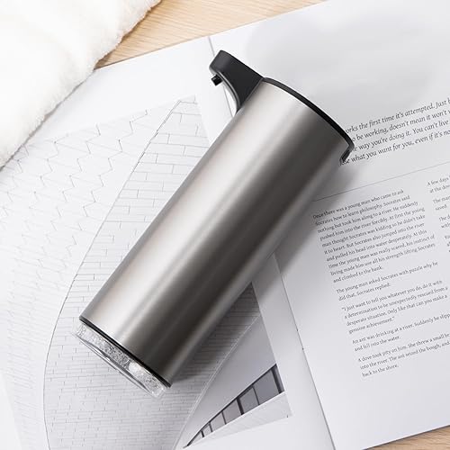 Miniatura 7 de LAOPAO Dispensador automático de jabón, dispensador de jabón espumoso de acero inoxidable recargable, sin contacto para baño, bomba de jabón de