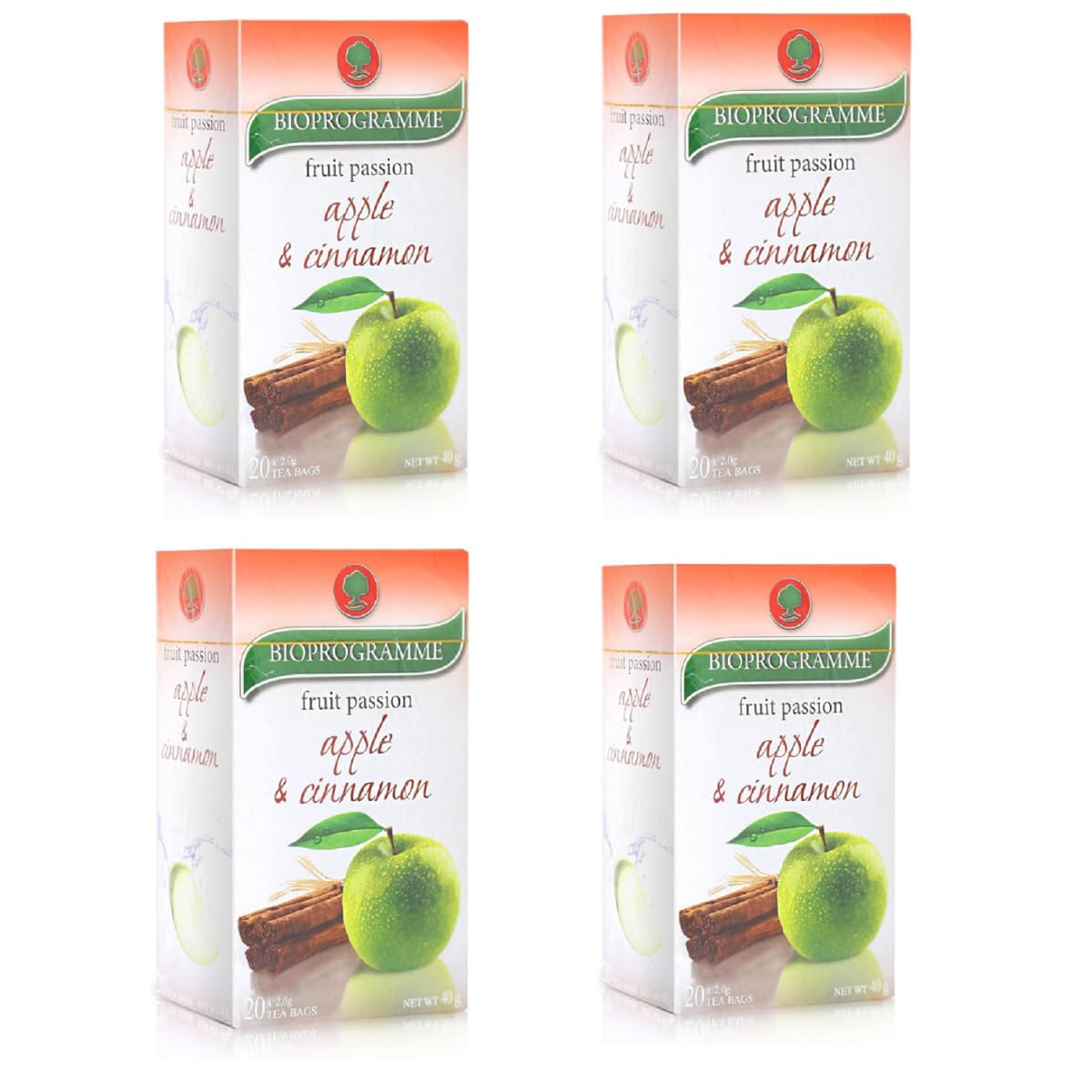 80 Apple & Cinnamon Tea Bags (2g Each) Herbal Infusion for Relaxation and Flavorful Hydration Caffeine-Free