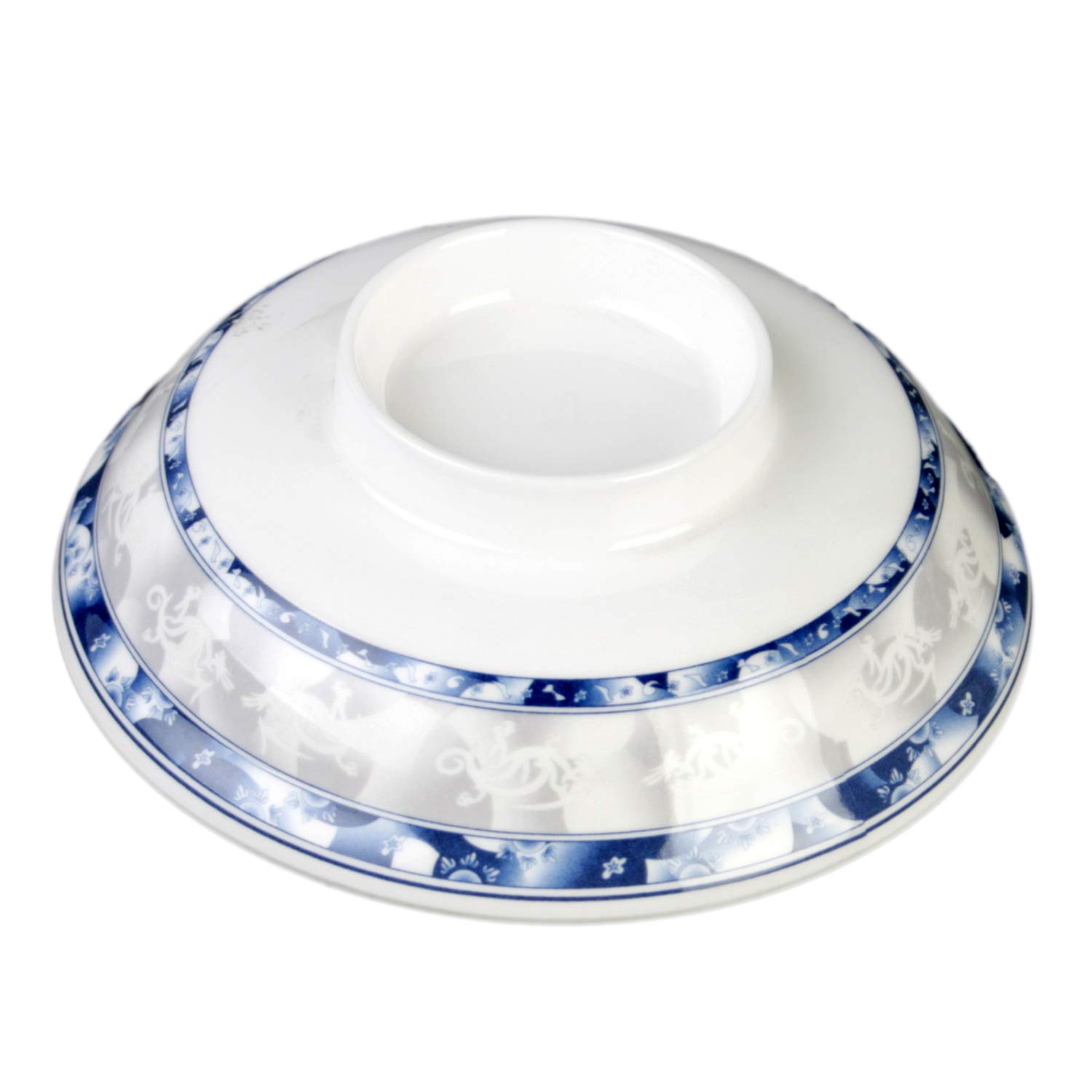 Blue dragon melamine dinnerware collection 5 1/4" by Thunder Group – Melamine, White Blue, Model 3201CDL
