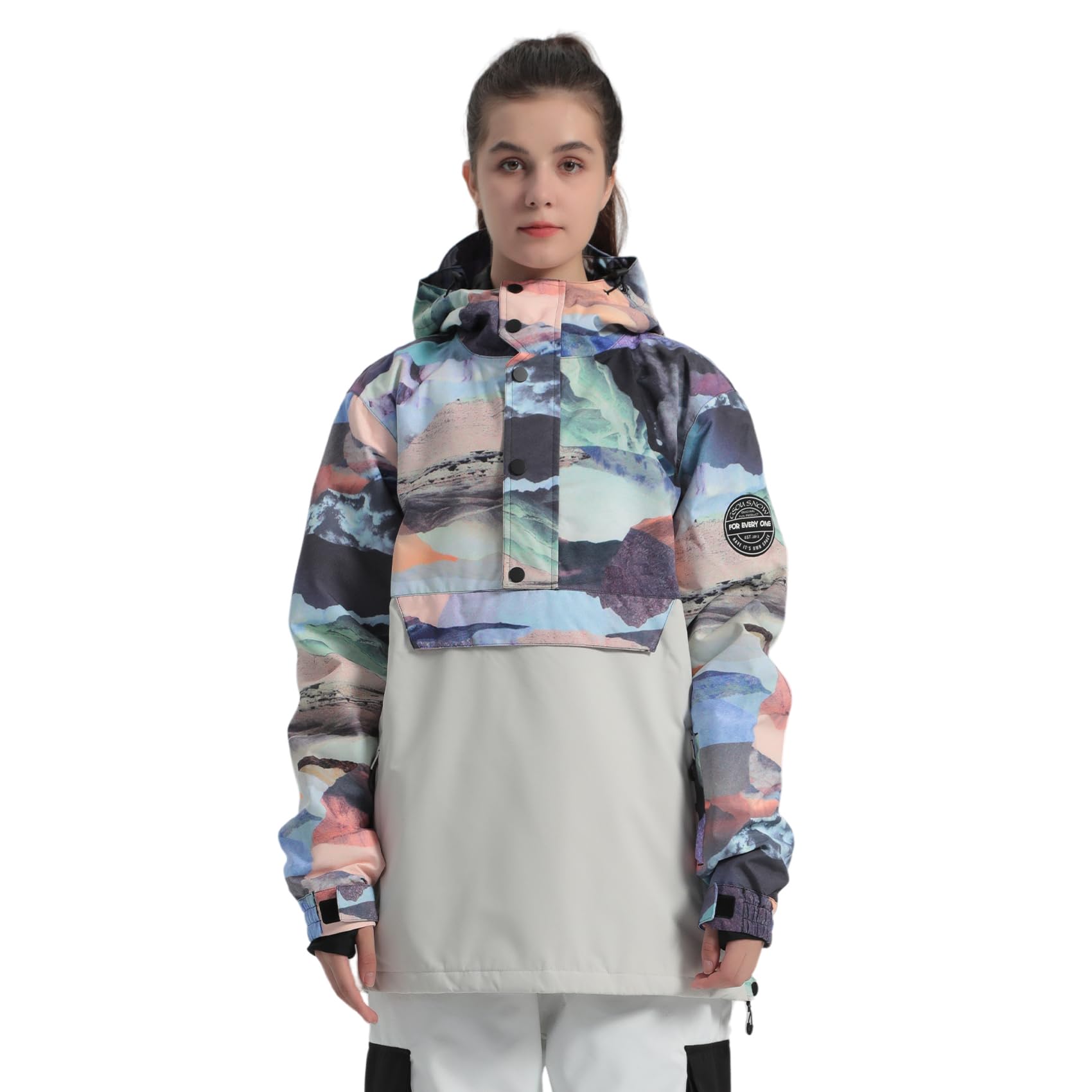 Men Ski Jackets Snowboard Coats Waterproof Pullover