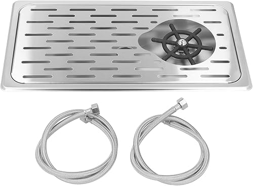 Miniatura 6 de TOPINCN Lavadora Enjuagador de vidrio 2 Lavadora de vidrio G1 Bar Fregadero Plata G1 2 Accesorios Piezas automáticas para salida de agua para alta