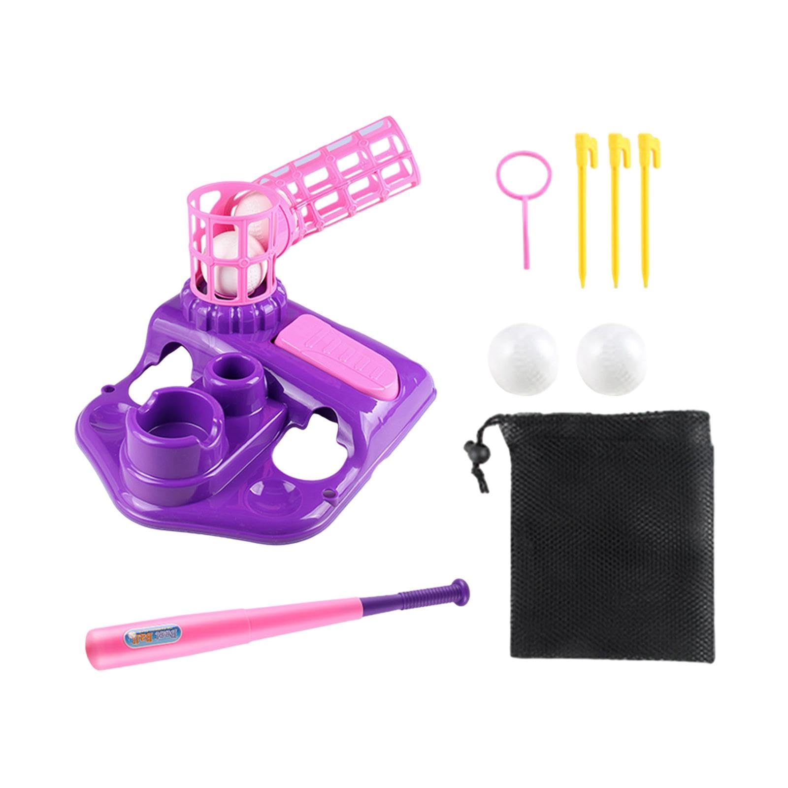 Máquina de Lanzamiento de Béisbol Infantil Máquina de Bateo Equipo de Entrenamiento con Alimentador Automático Y Pedal Material PP a