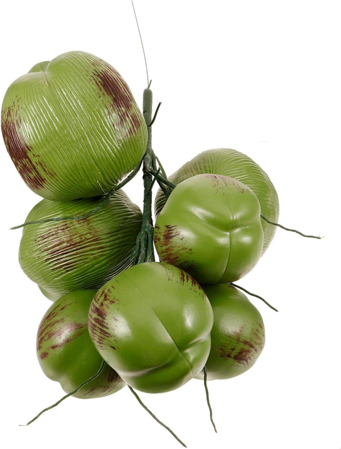 1 Bunch Lifelike Artificial Coconuts Model Faux Tropical Fruit Decoration for Hawaiian Parties Wedding Scenes Home and Garden Display Realistic Simulation Prop for Summer Themes