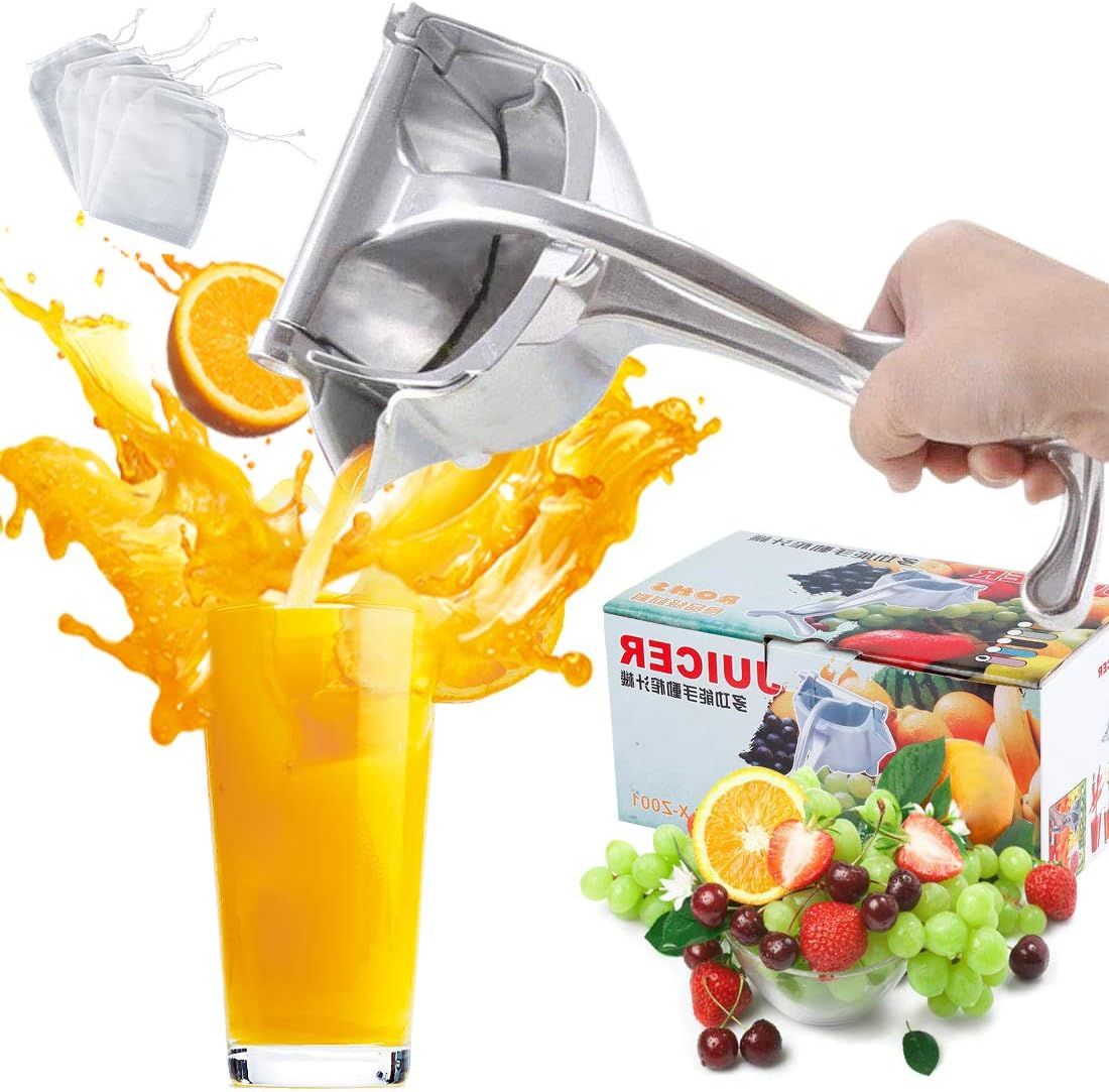 Manual Fruit Juicer,Heavy Duty Alloy Lemon Press Squeezer Hand Lemon Orange Citrus Extractor, Hand Citrus Juicer Kitchen Tool