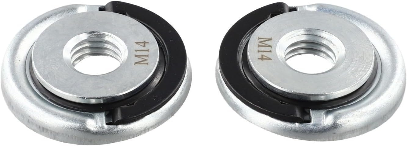 2 PCS Quick Release Nut Angle Grinder, Self-Locking Flange Nut, Alloy Steel Grinding Wheel Clamp Cut-Off Discs, 45x9.5mm