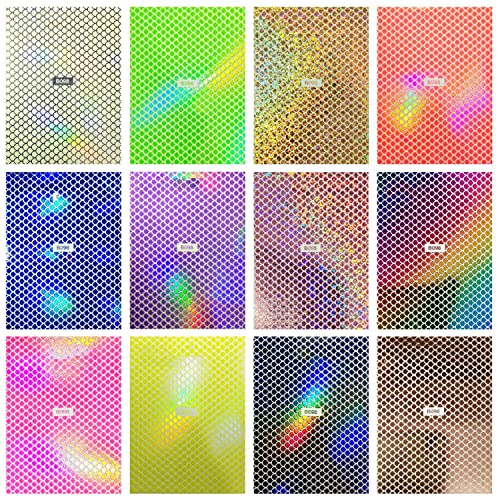 12 Colors Fish Scales Nail Art Stickers, 3D Mermaid Self-Adhesive Sticker Design, Laser Gold Silver Red Black Blue Pink Yellow Green Fish Scales Nail Transfer Decals For Women Manicure Decorations #TOP6