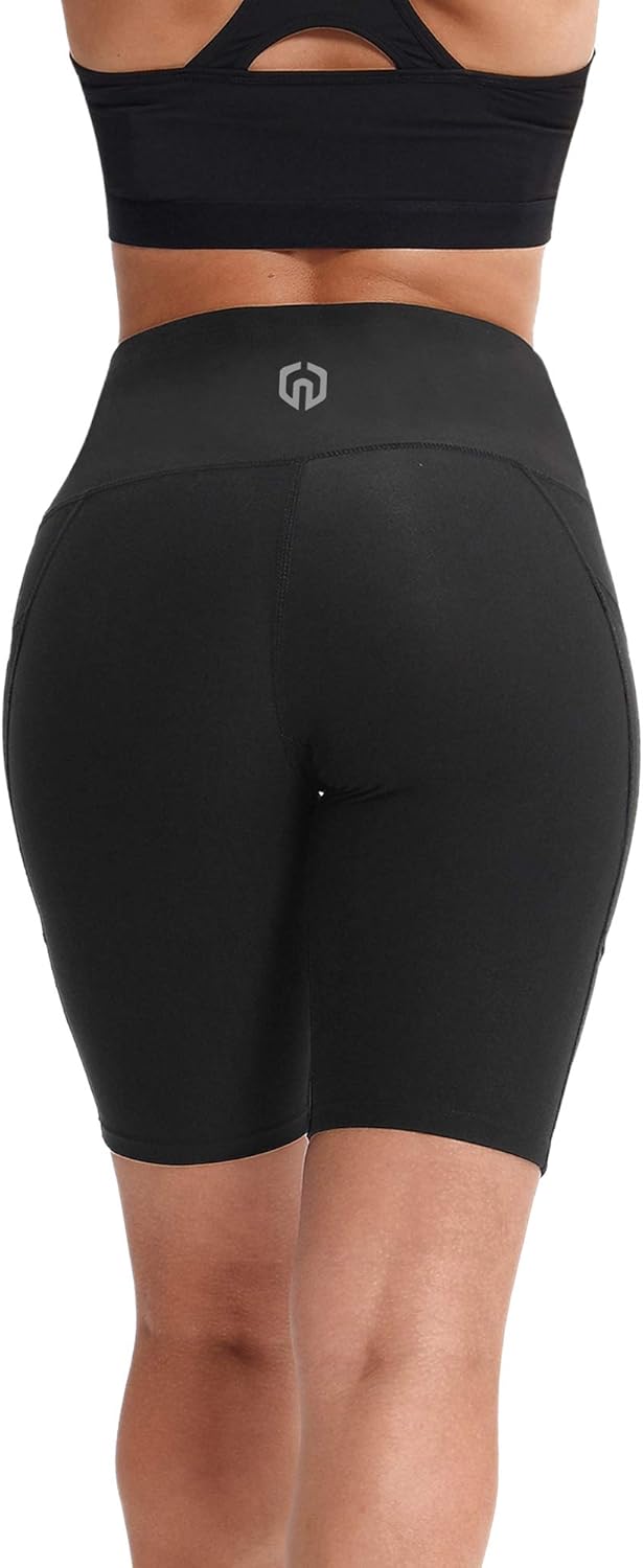 NELEUS Women's 8" Biker Shorts High Waist Tummy Control Workout Running Shorts for Gym Yoga - Image 3