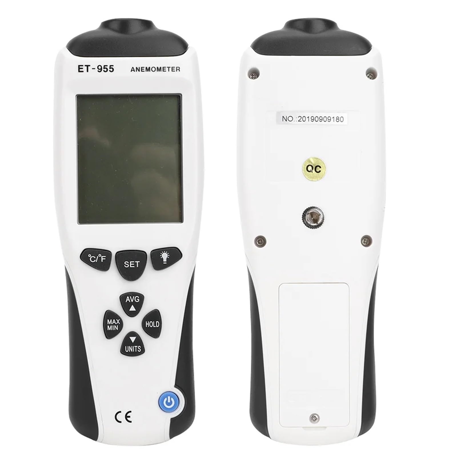Anemómetro y termómetro ET-955, medidor digital de velocidad del viento de mano profesional, 0/s - 45,0 m/s
