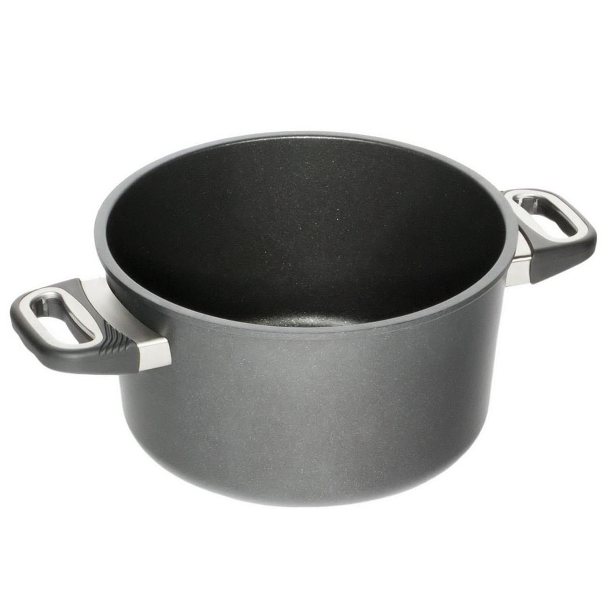 AMT Cast aluminium cooking pot for induction cookers, diameter at the top, height 24 cm, 14 cm.