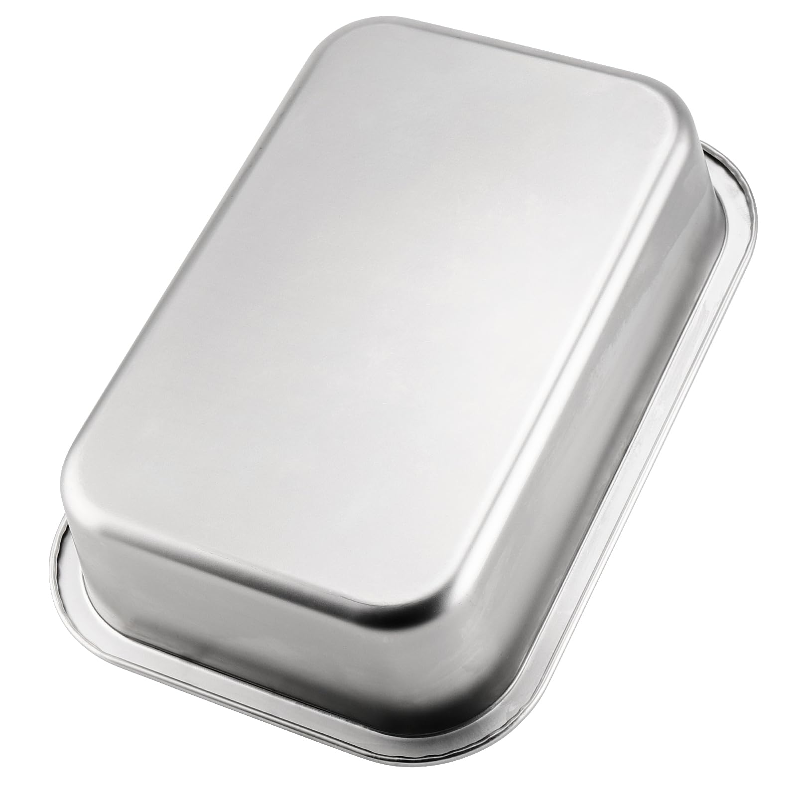 1 teglia da forno rettangolare, 32 x 22 cm, profonda, in acciaio inox, per cucinare e cuocere posate