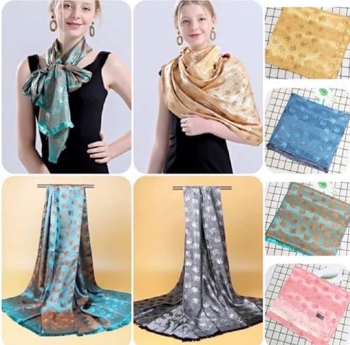 Miniatura 8 de PunPund Bufanda suave de elefante tailandés de seda 100% hecha de Tailandia para mujer, hecha a mano, regalo de recuerdo, longitud de 72 pulgadas,