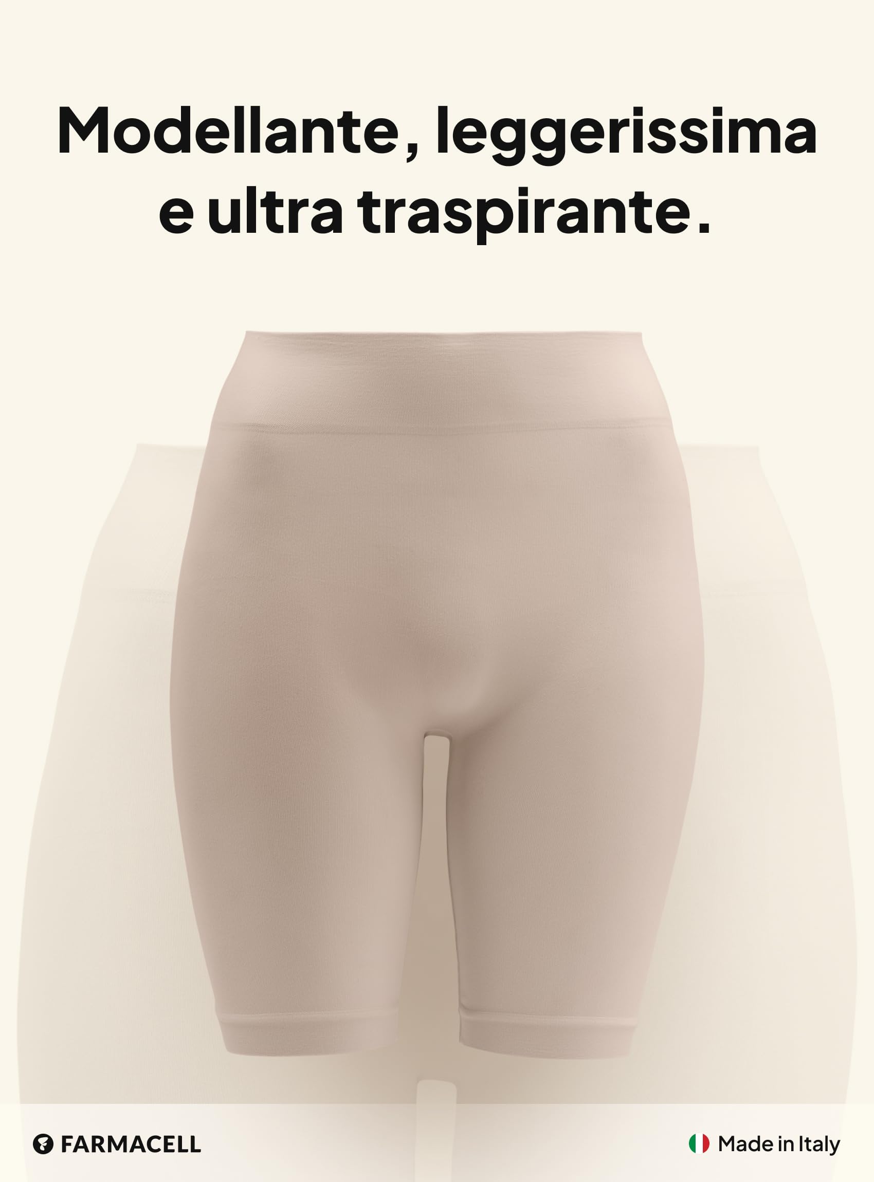 FarmaCell Guaina Contenitiva Donna Leggera e Ultra Traspirante, Intimo Modellante, Made in Italy, 603B