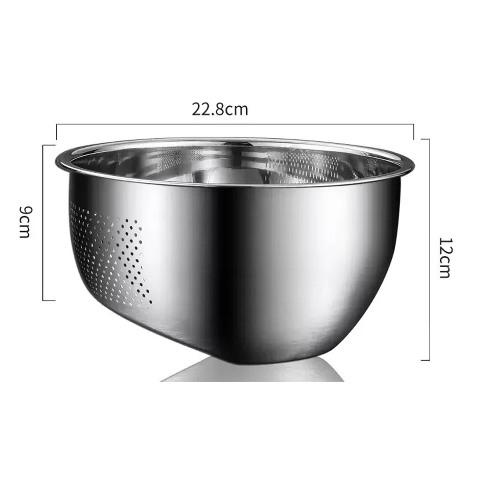 Colador De Arroz De Acero Inoxidable Cesta de filtro cuenco colador arroz lavado acero inoxidable, cestas coladoras frutas y verduras, dispositivo drenaje fregadero cocina(L)
