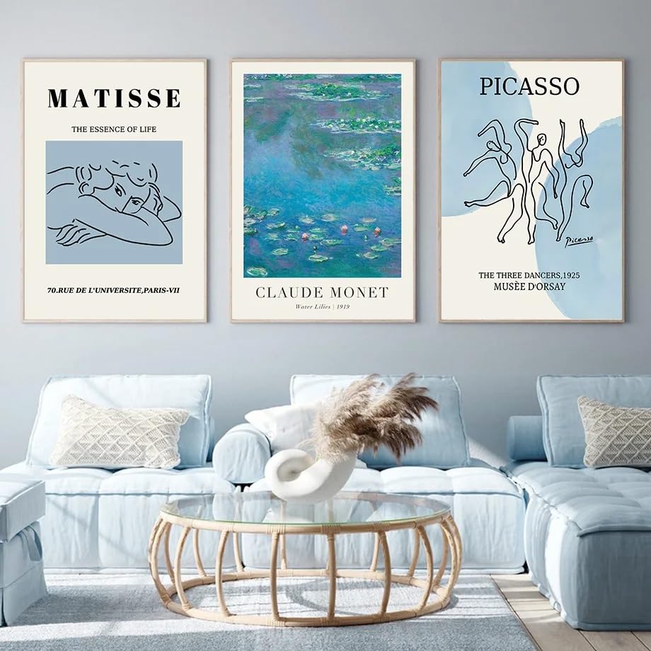 Tableau abstrait bleu art moderne pour transformer l'ambiance de votre salon