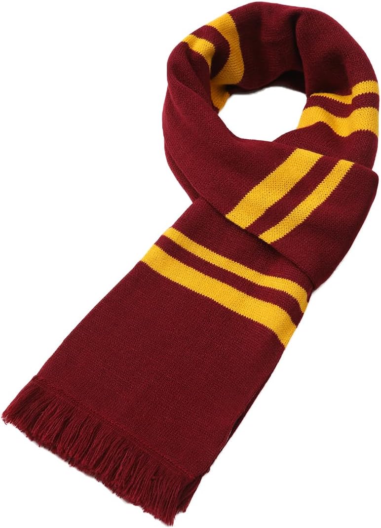 Guturris Knit Neck Scarf Magic College Styles Striped Winter Neckerchief Movie Character Cosplay Costume Accessory