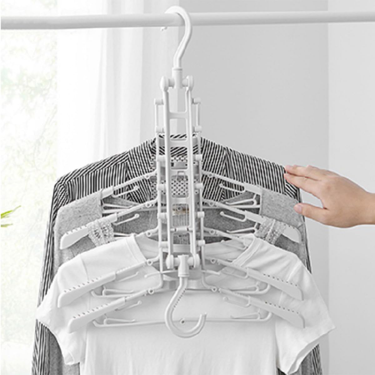 Ipetboom Grucce Pieghevoli in PP Multifunzionali per Pantaloni Portatili e Salva Spazio per Viaggio e Uso Quotidiano in Armadio