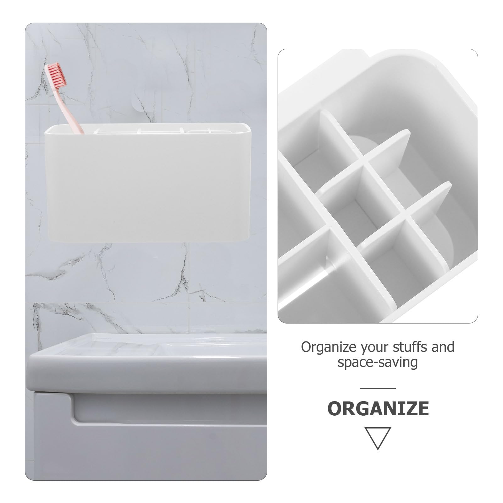 Portacepillos de Dientes de Pared Diseño Creativo y Ligero, Material Abs Resistente, Soporte Desmontable para Almacenamiento en Baño y Uso Diario