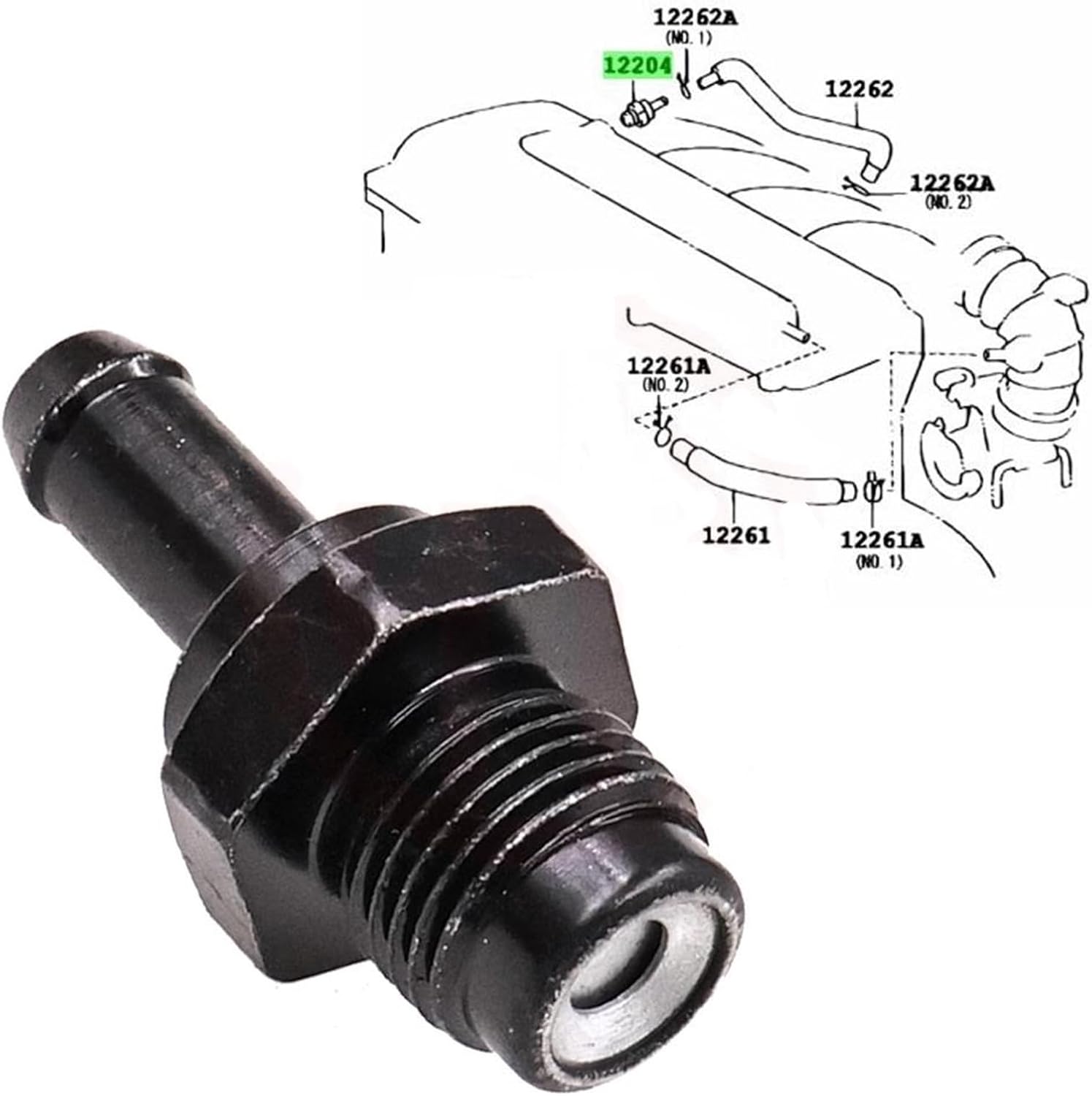 Car Engine Exhaust Valves Crankcase Ventilation Valve Fit For Toyota Camry Corolla Matrix RAV4 Solara 2.4L L4 2006-2013 Lexus Scion(10pcs)