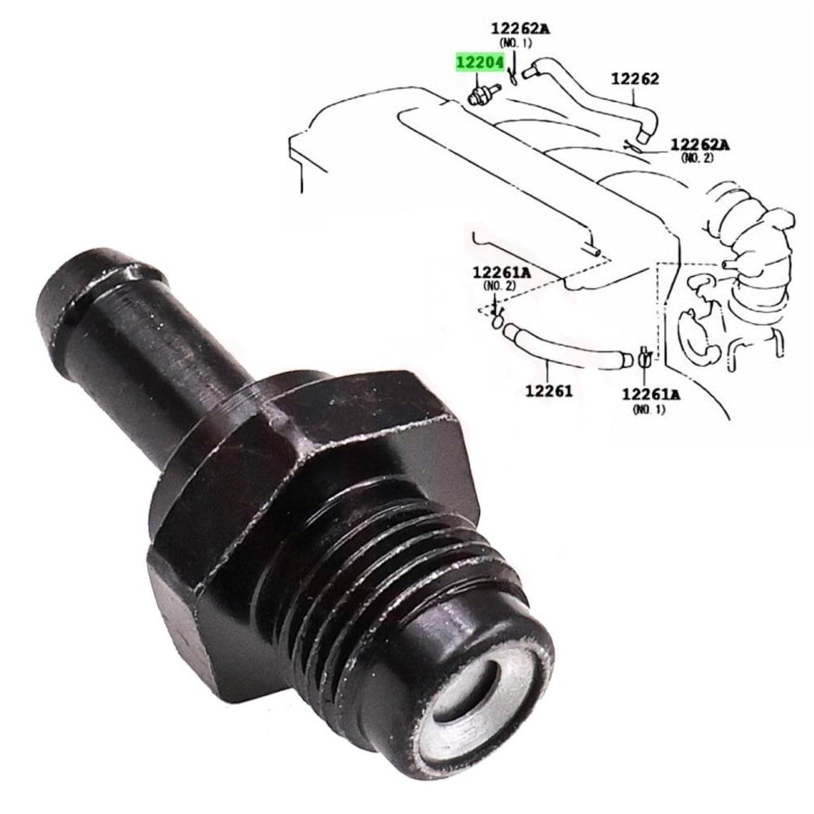 Blow Off Valve Zawór odpowietrzający skrzyni korbowej pasuje do Toyota Camry Corolla Matrix RAV4 Solara 2.4L L4 2006-2013 Turbo Splitter Zawór(10pcs)