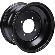 19x7-8, 8 Inch ATV Front Wheel Rim, High Strength Steel Rim Hub with 4 Holes for Go Kart, Quad, Dirt Bike, Buggy, Ride On Mower, Designed for a Wide Range of Vehicles