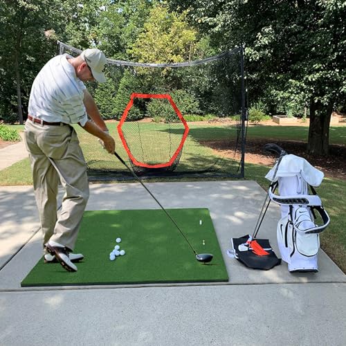 Golfguru Golf Mat, 5x4ft 26mm Dense Elite Golf Hitting Mats Practice with 10 Balls, 9 Tees, Heavy Duty Artificial Hitting Training Matt for Backyard Driving Chipping Indoor Outdoor Simulators by golfguru - Image 5