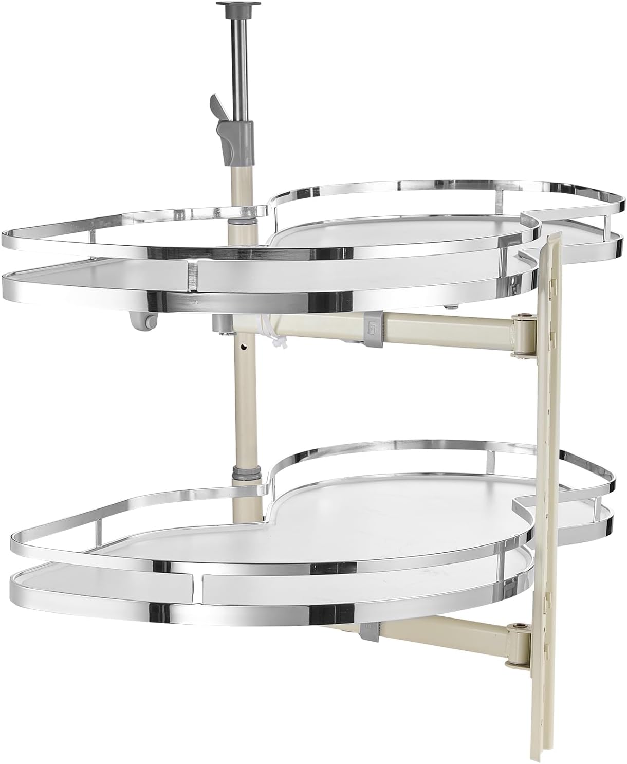 VEVOR Swing Right Blind Corner Cabinet, Pull Out Organizer for 36 inch Width Blind Cabinet, 2 Tier Height Adjustable Swing Tray, Soft Close Kitchen Cloud Blind Organizer, Right Open