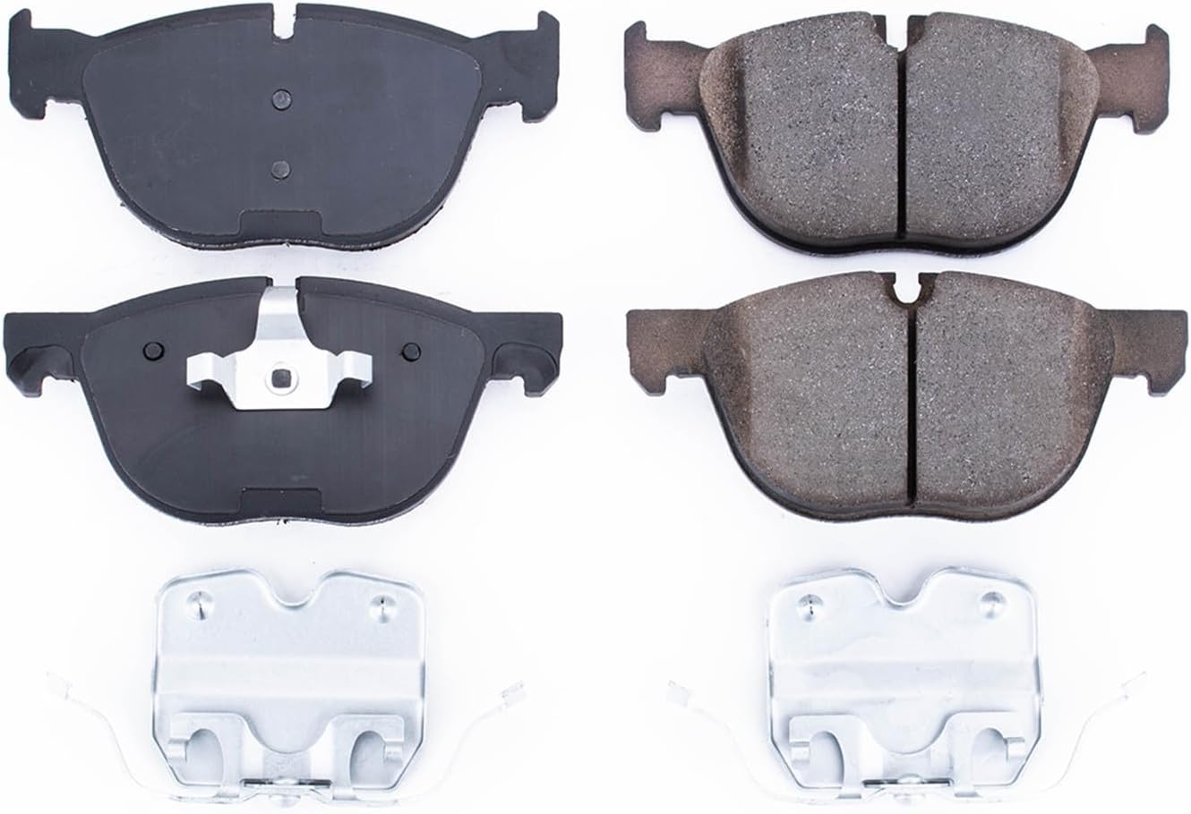 PowerStop Front Brake Pads For BMW X4 2016-18 |X5 2007-18 |X6 2008-19 - Z17 Ceramic Brake Pads With Installation Hardware, 17-1294