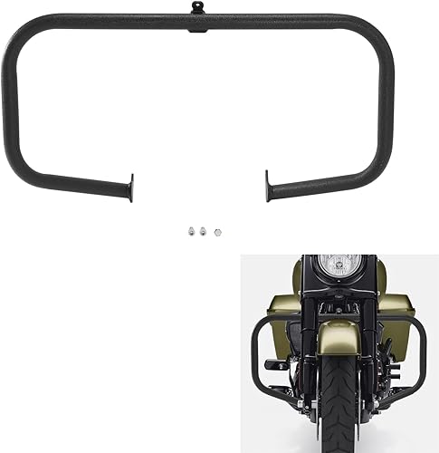 Miniatura 50 de TCMT Barra de choque de carretera negra para Harley Touring 2009-2023 Street Glide 2017-2025 Road King Special 2015-2023 Road Glide 2014-2024 Ultra