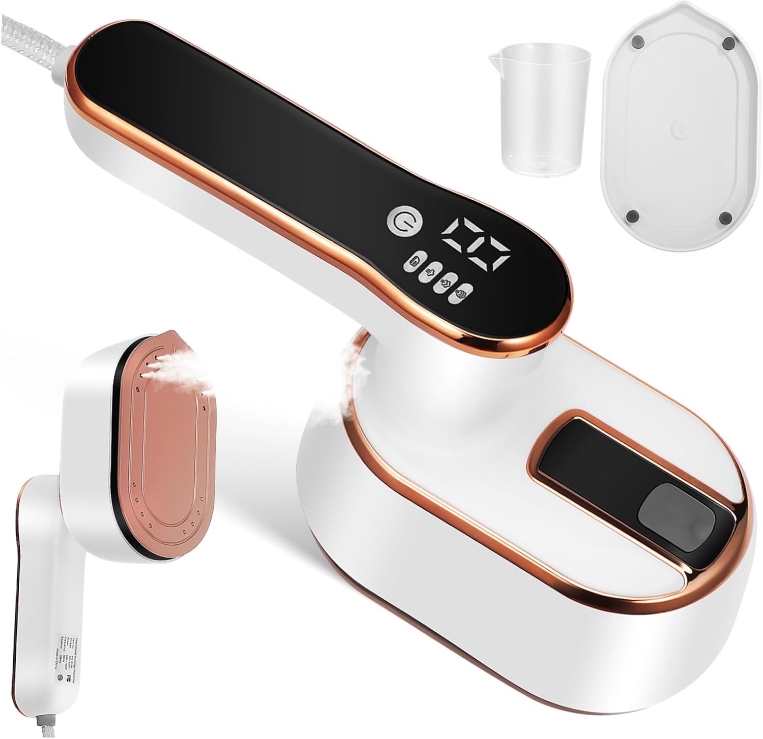 ABOOFAN Portable Travel Clothes Steamer Iron Steam Wrinkle Remover Compact Fabric Steamer - Plug