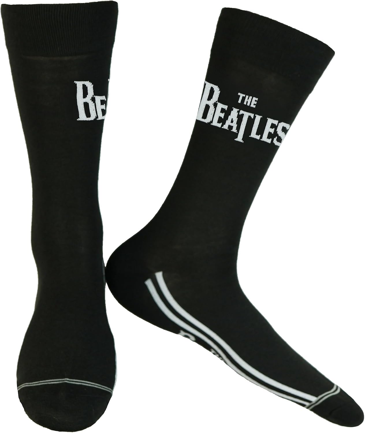 The Beatles Men's Logo Abbey Road Design 2-Pack Mid-Calf Crew Socks 2 Pair