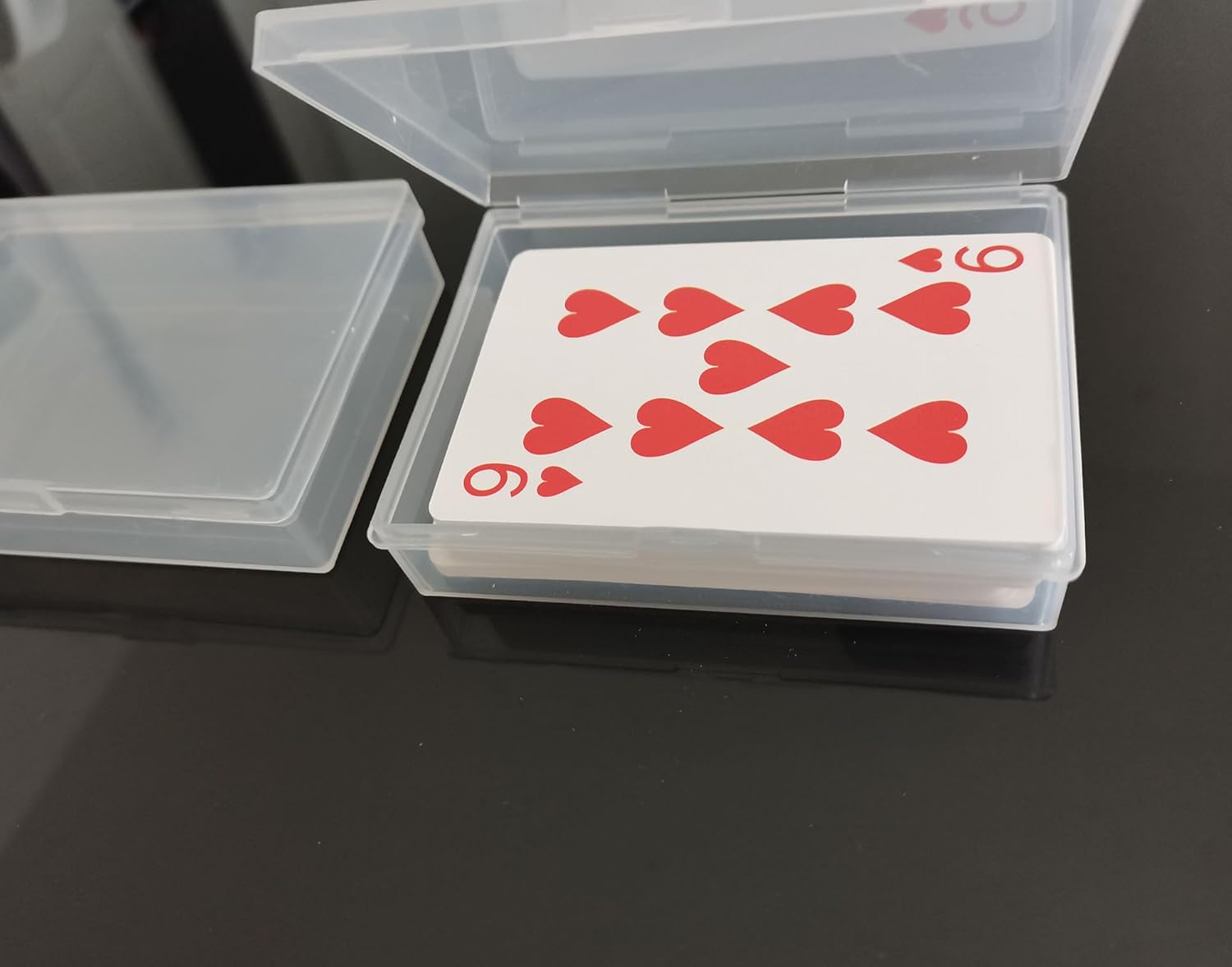 18Pcs Playing Card Deck Box, Blank Playing Card Cases, Clear Plastic Empty Playing Game Card Boxes Holder Storage Organizer,Acrylic Trading Card Case for Bank Card Business Card Game Card Snap Closed