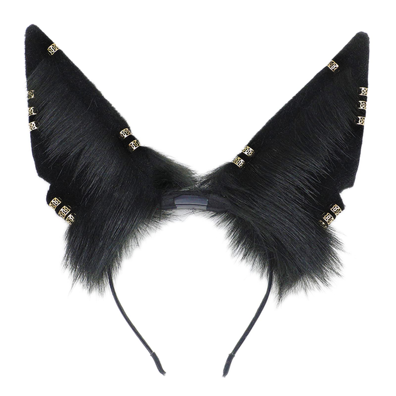 Cerchietto con orecchie di gatto peloso orecchie da cucciolo realistiche orecchie di animale copricapo accessorio gotico cosplay celebrazioni