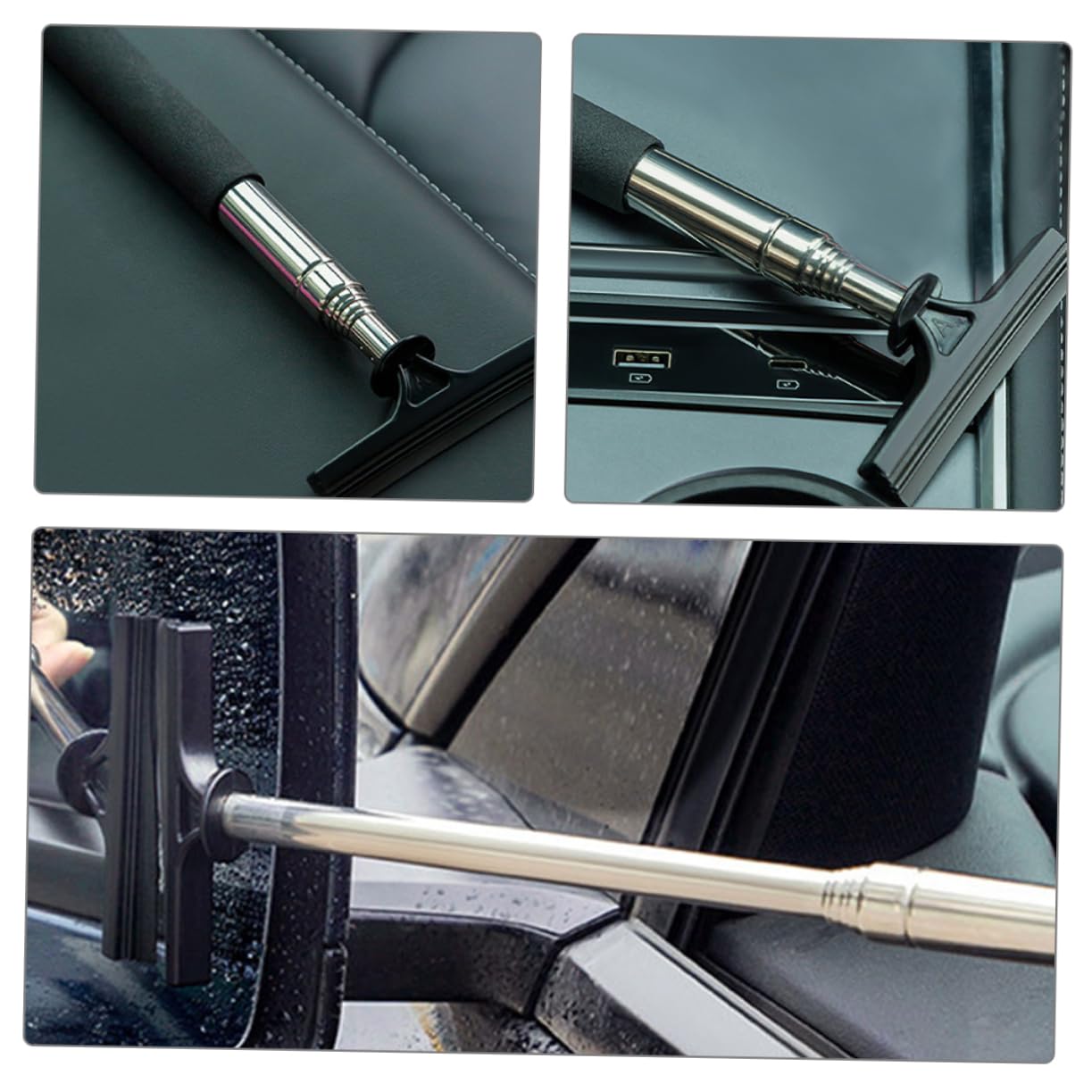 ULTECHNOVO 8pièces Raclette De Rétroviseur De Voiture Nettoyage Télescopique Et Portable pour Miroirs Latéraux Accessoire Pratique Et